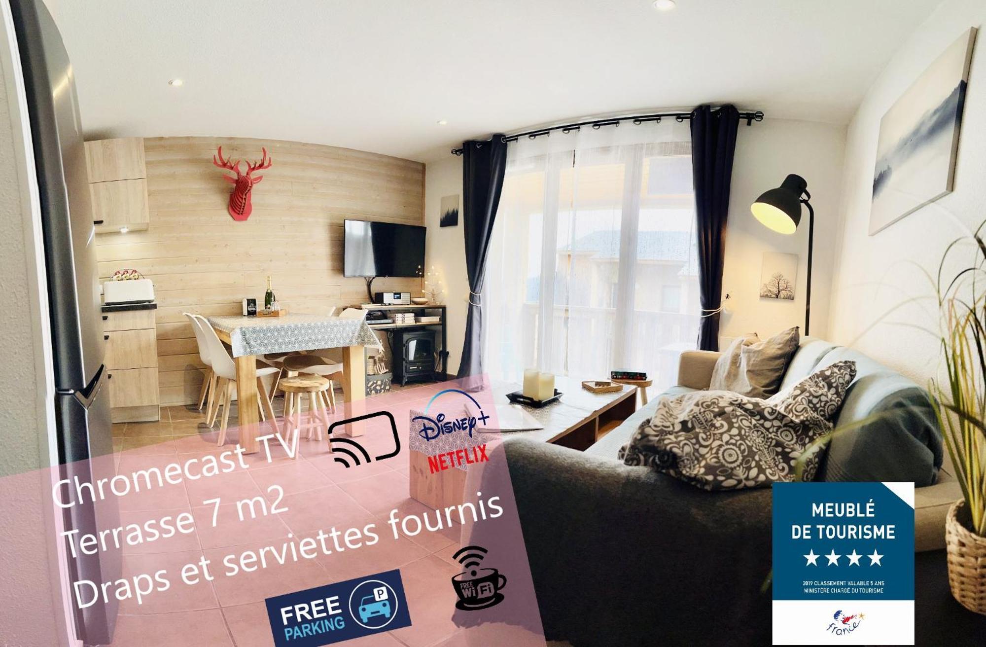 Appartement Superbe T3 - Piscine chauffée&sauna - Wifi&Netflix/Disney+ - Lou Castelou à Les Angles  Extérieur photo